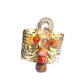 Carnelian and amethyst cuff