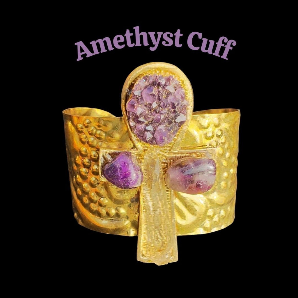 Amethysts and Quartz Cuff