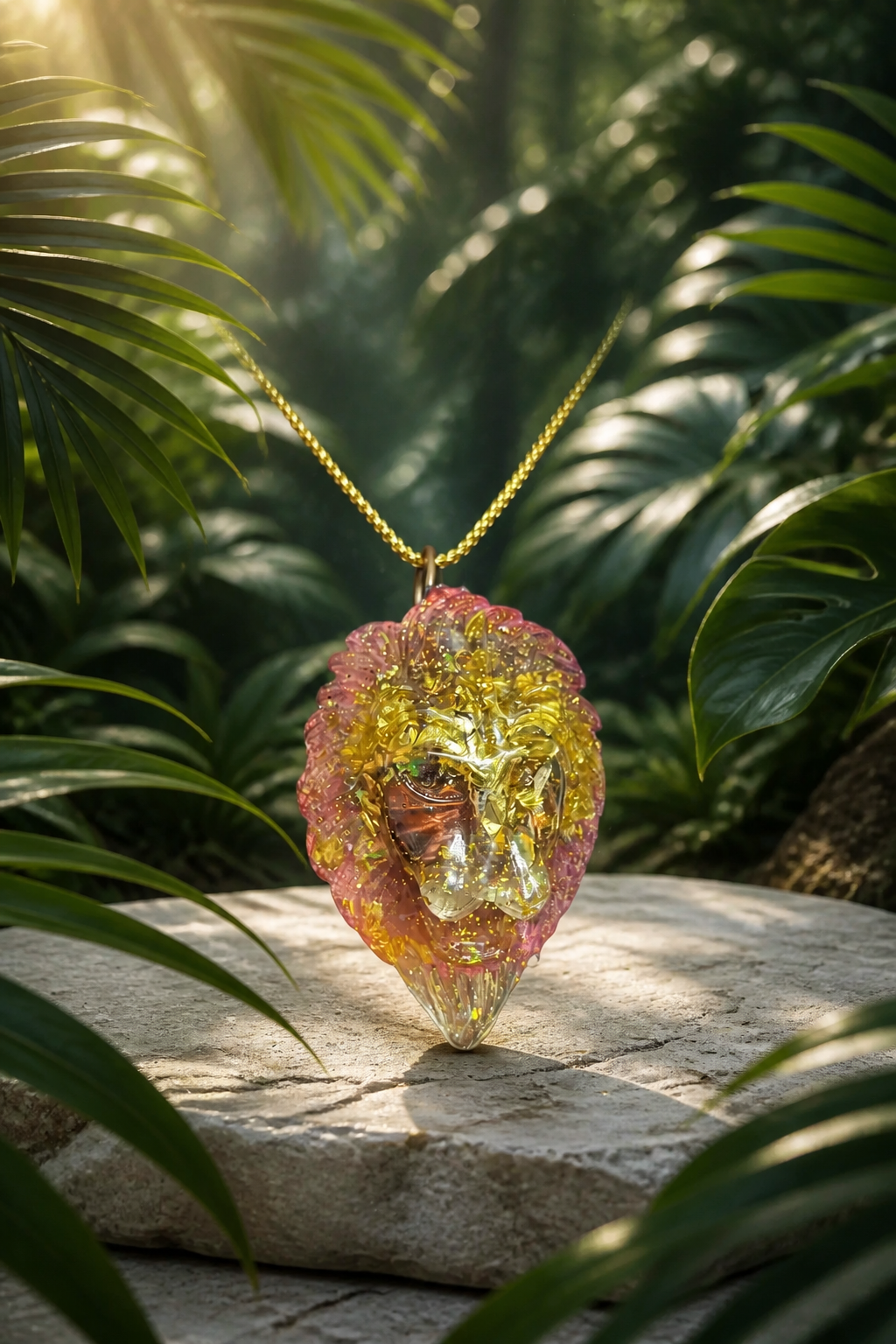 Resin Lion Head Power Piece