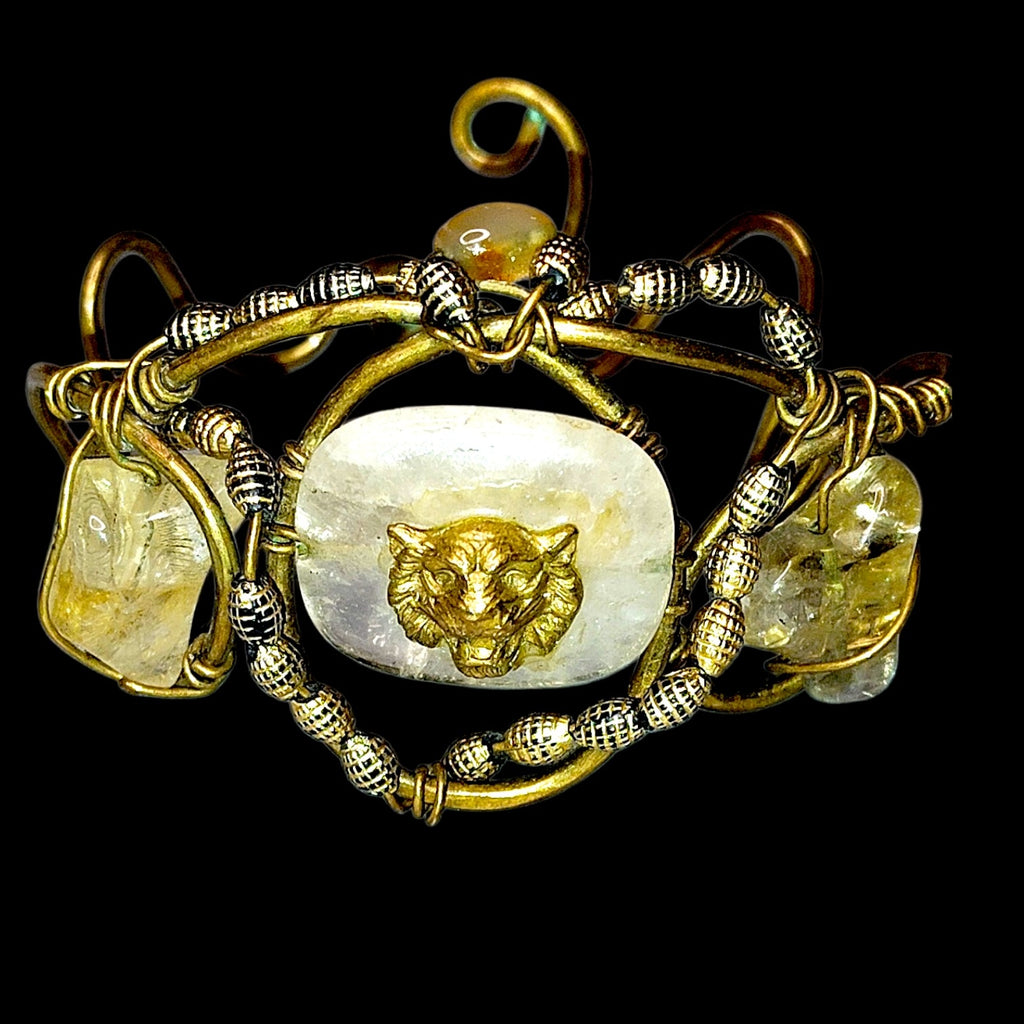 Rose Quartz Lionhead Citrine