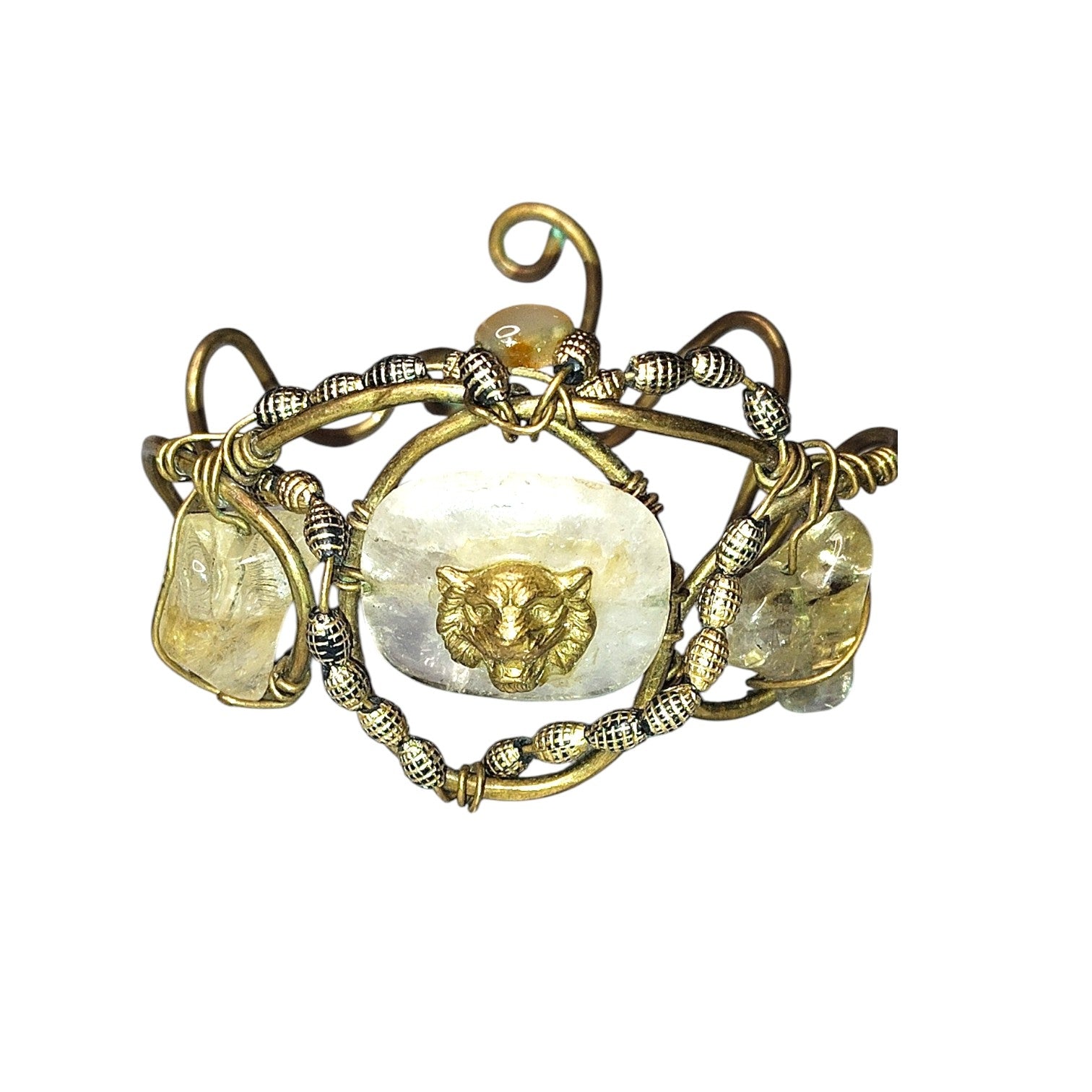 Rose Quartz Lionhead Citrine