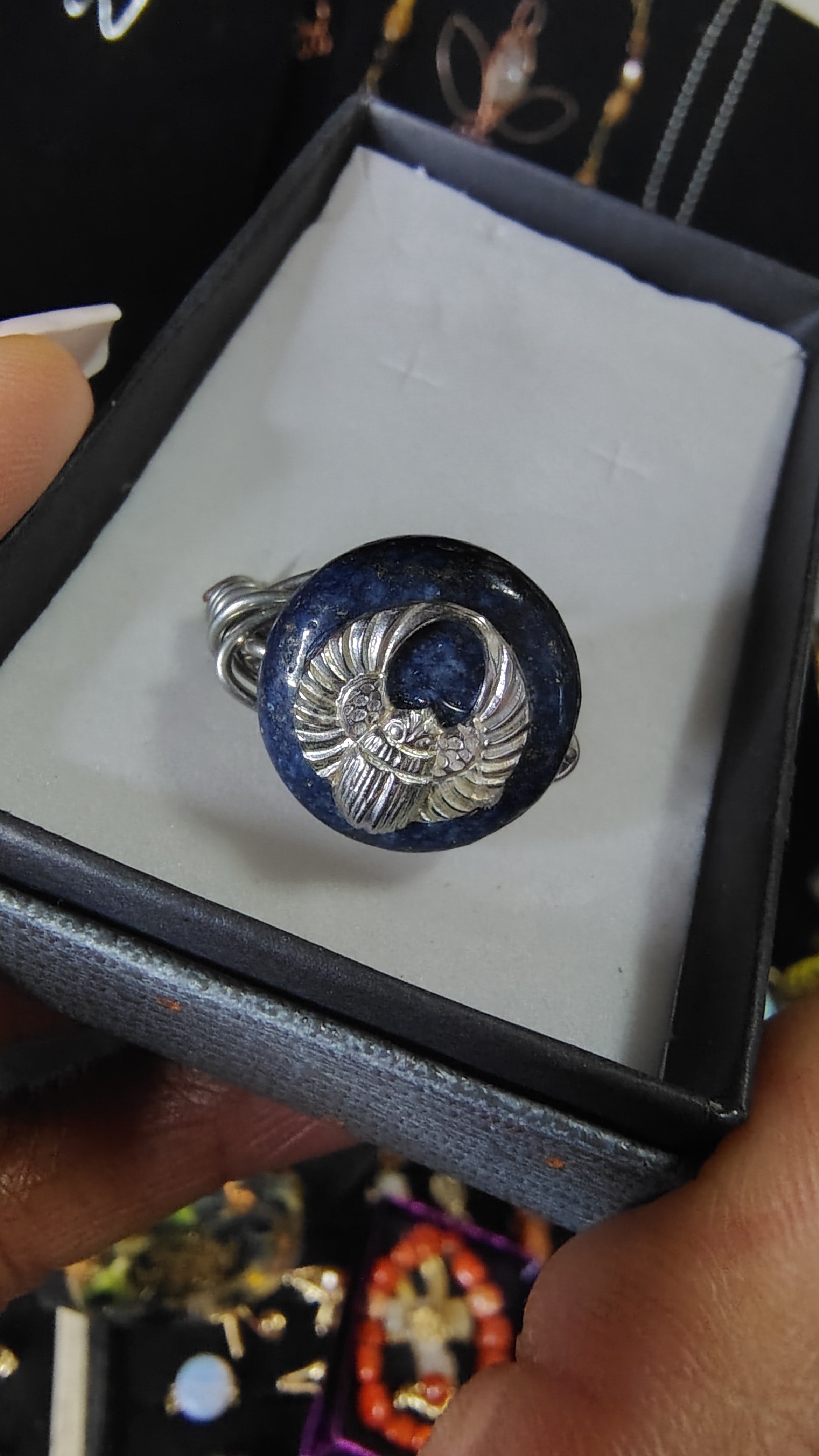 Lapis Lazuli khephera ring