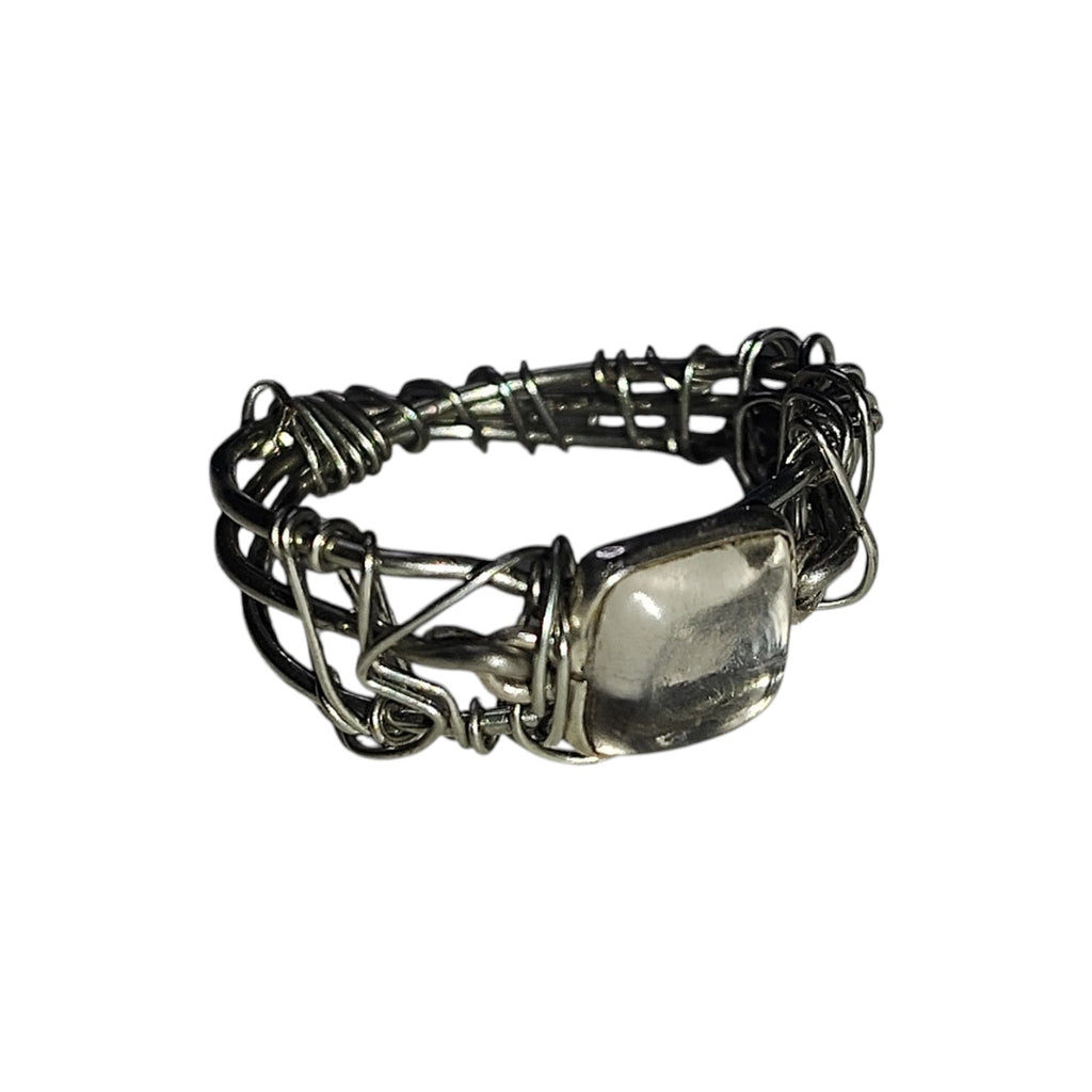 Sliver Smoke Quartz ring
