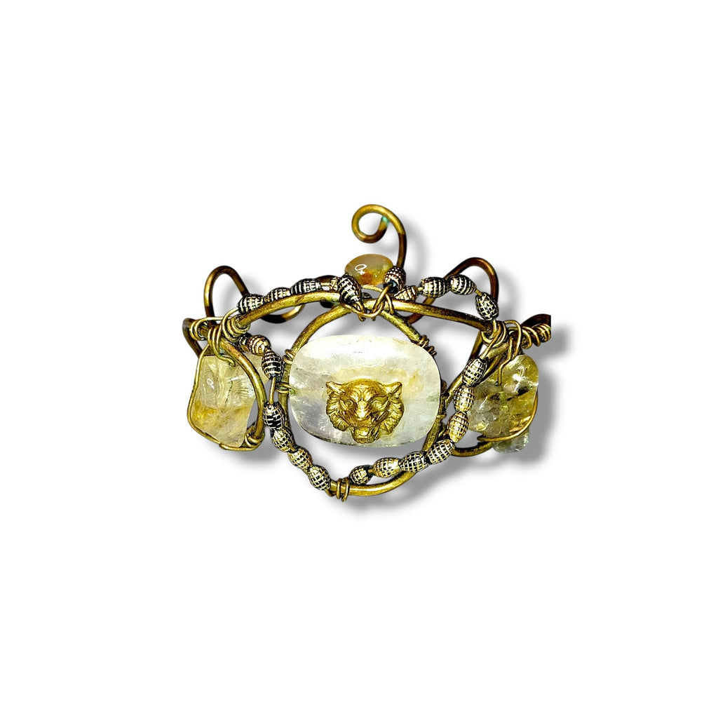 Rose Quartz Lionhead Citrine