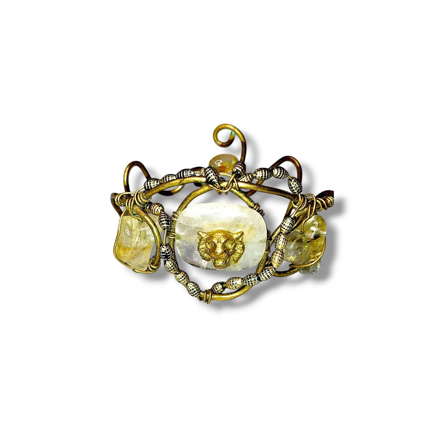 Rose Quartz Lionhead Citrine