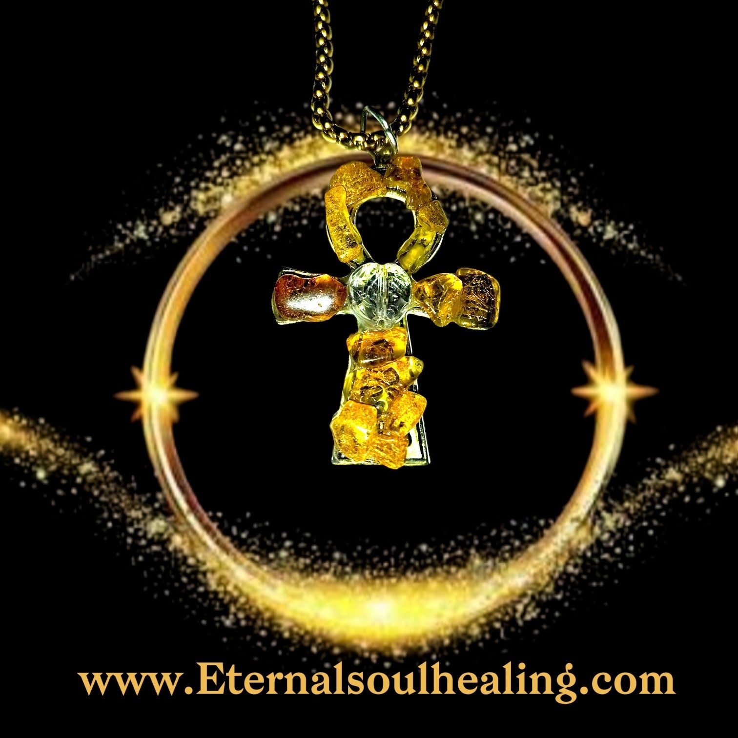 Amber Mini Ankh