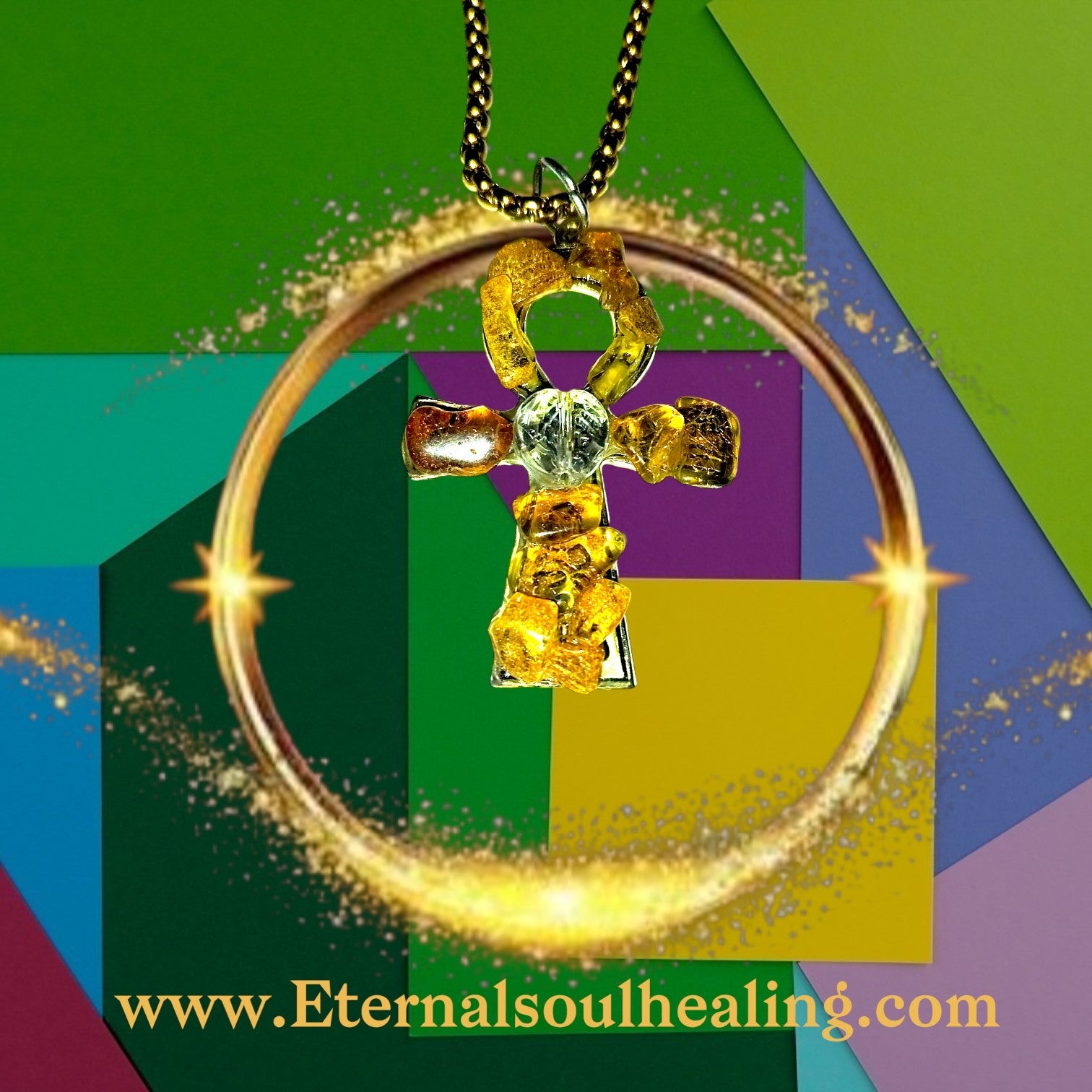 Amber Mini Ankh