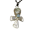 Ankh Pendant Quartz and Rose Quartz