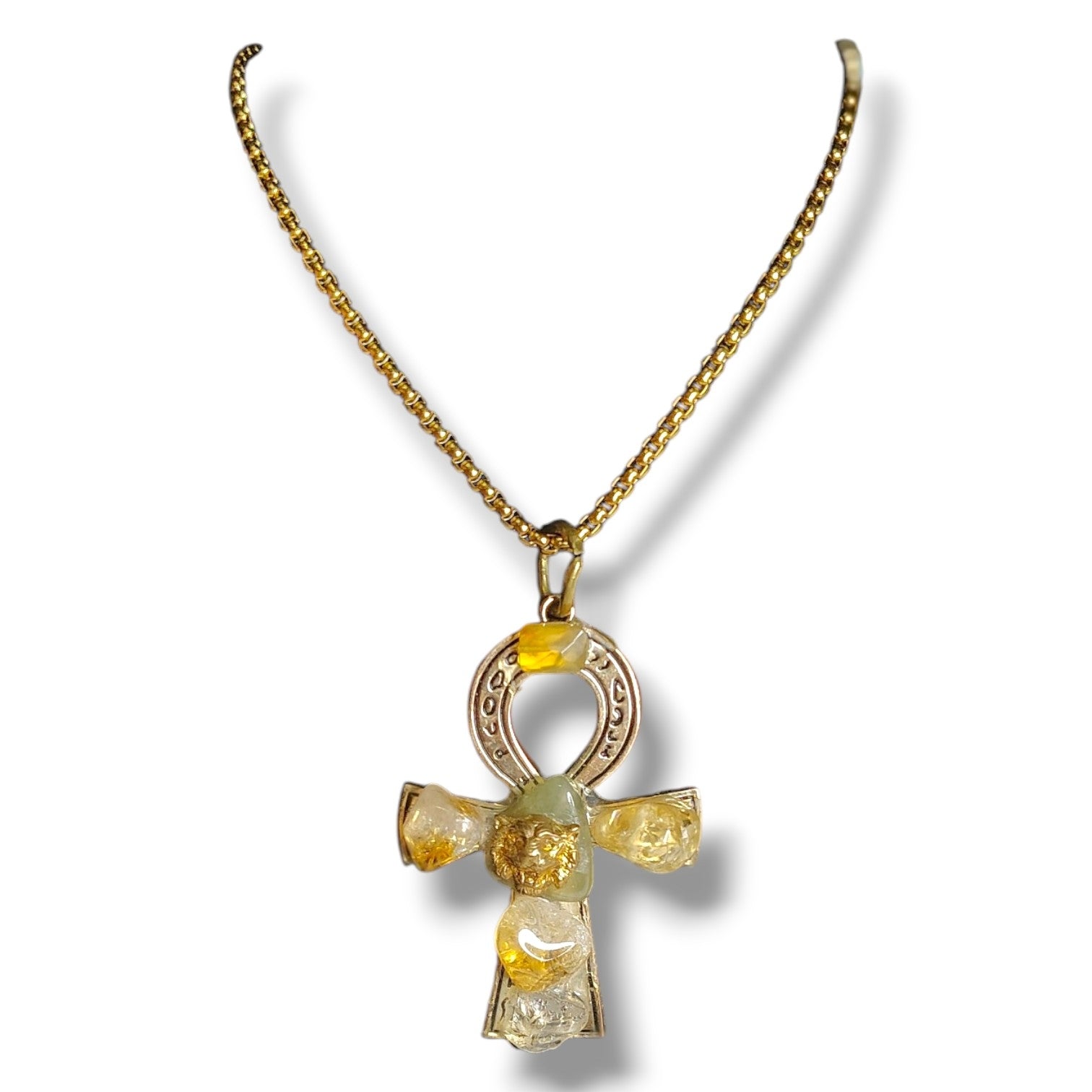 Carnelian Ankh with a lionhead