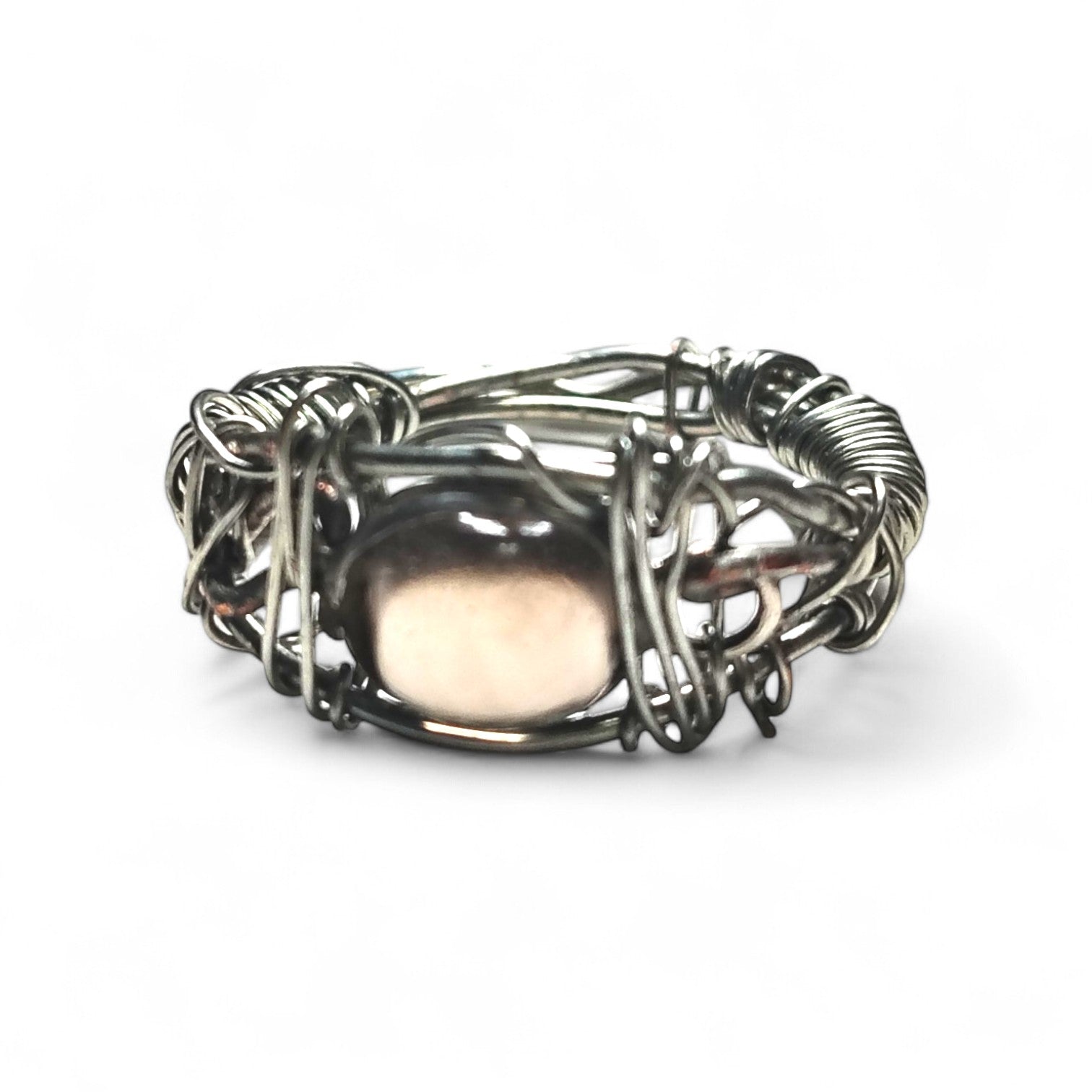 Sliver Smoke Quartz ring