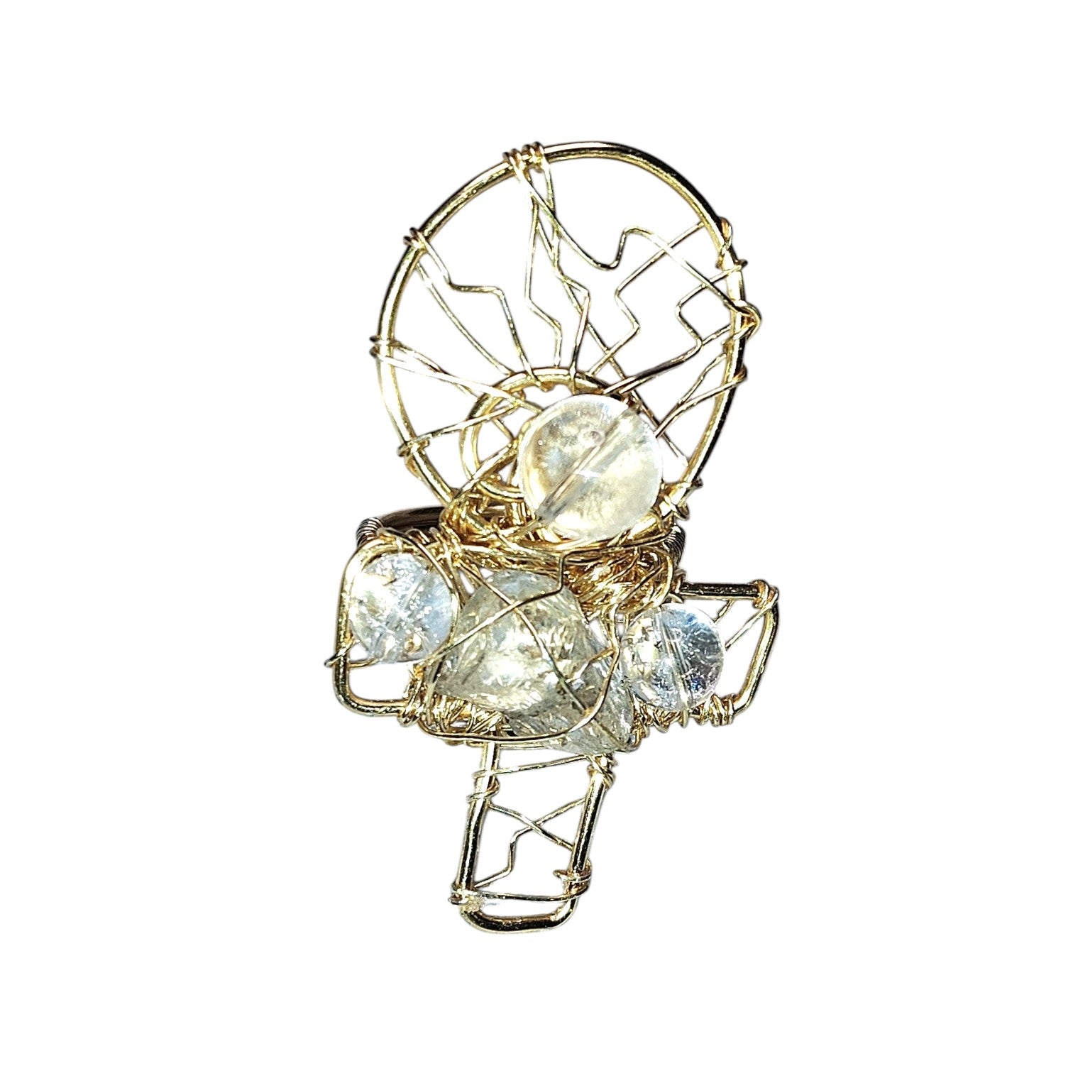 Ankh Clear Quartz Ring