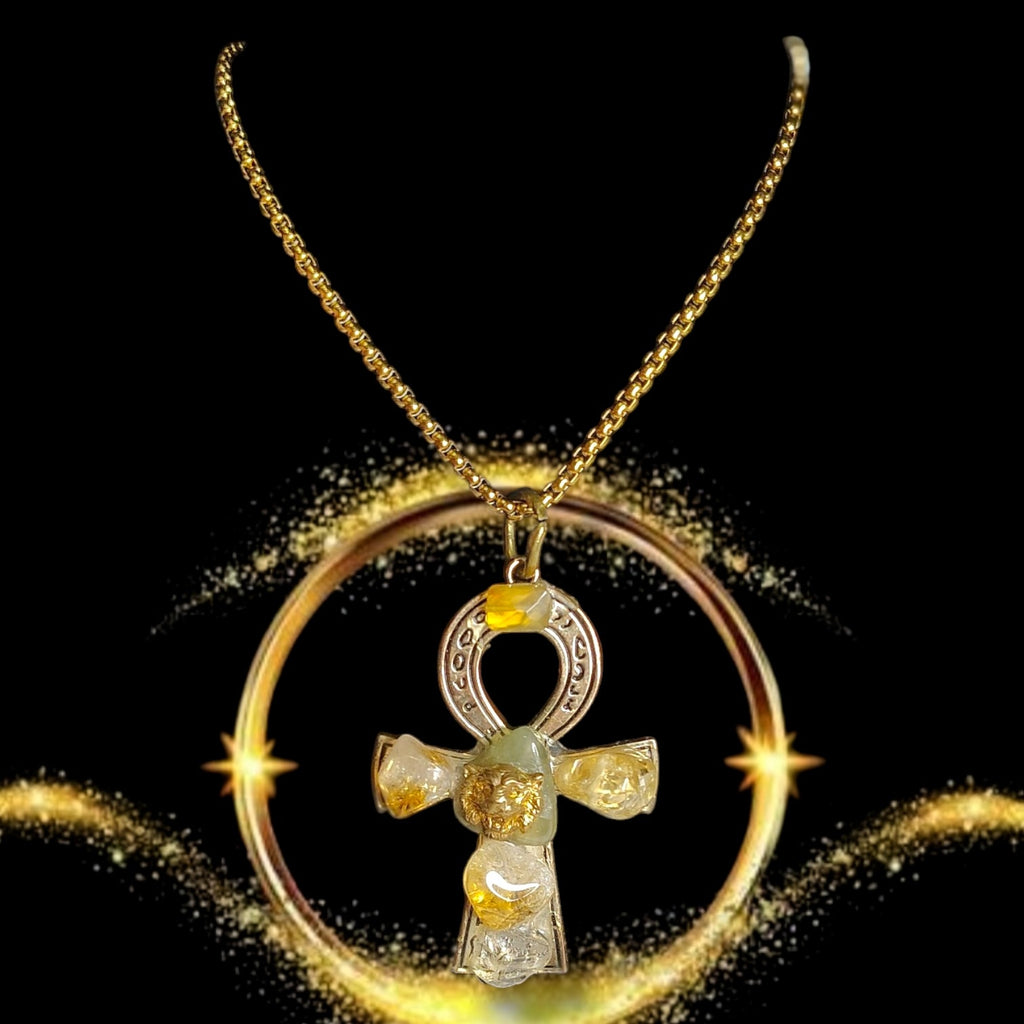 Carnelian Ankh with a lionhead